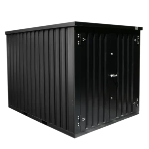 Conteneur Démontable 3 x 2 m – Double porte PC – Noir (RAL 9005)