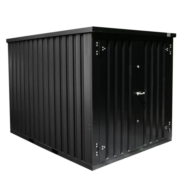 Conteneur Démontable 3 x 2 m – Double porte PC – Noir (RAL 9005)