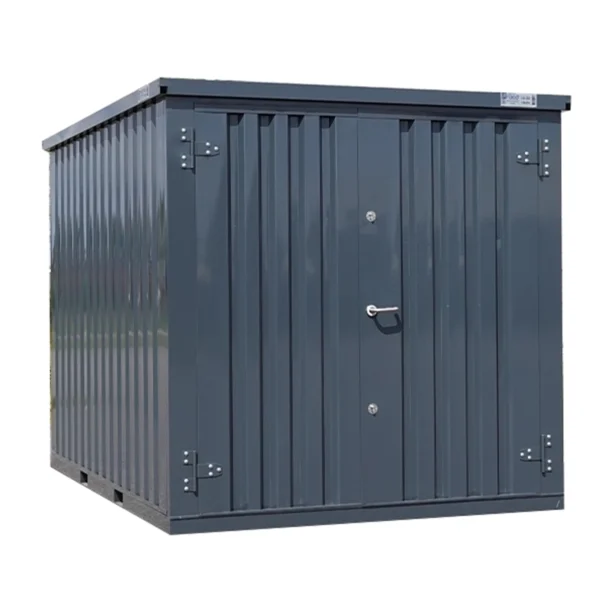 Conteneur Démontable 3 x 2 m – Double porte PC – Gris anthracite (RAL 7016)