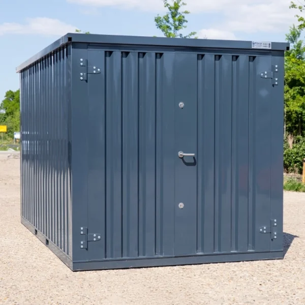Conteneur Démontable 4 x 2 m – Gris Anthracite RAL 7016 – Double porte – Image 2