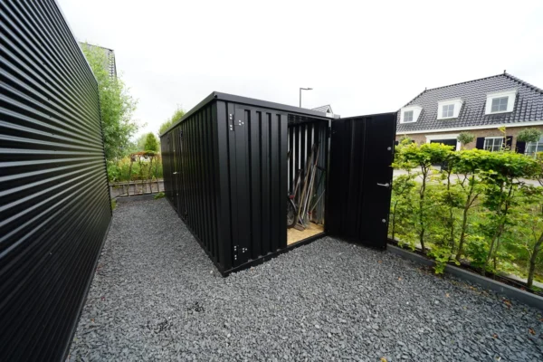 Conteneur Démontable 6 x 2 m – Double porte – Noir RAL 9005 – Image 3